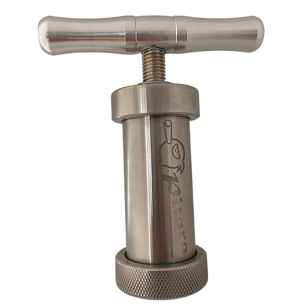 Stainless steel T-Press handle Tool - Premium Anodized Pollen Press (Small)
